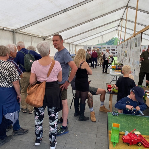 I denne hal vistes udviklingen i dansk landbrug. Meget interessant.