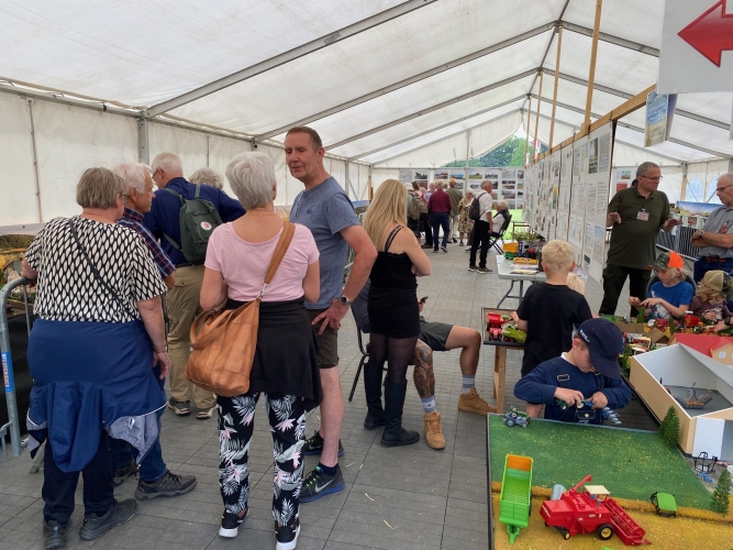 I denne hal vistes udviklingen i dansk landbrug. Meget interessant.